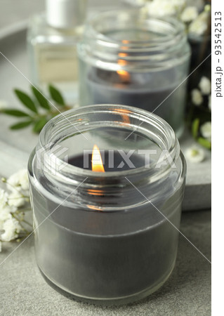 Concept of relaxation with aroma candles, close up Concept of relaxation with aroma candles, close up 93542513