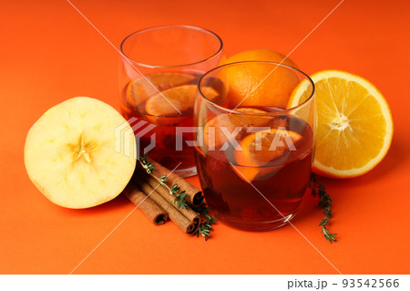 Concept of drink with Sangria, close up 93542566