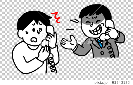 對惡意內容和電話拉客不耐煩的便衣男子轉移詐騙電話（簡單） 93543123