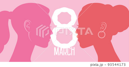 8 march two women profiles face to face 8 march two women profiles face to face 93544173