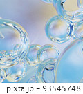 Levitating water drops. Background of beautiful water drops. 3D rendering 93545748