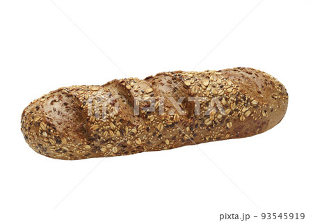 Cereal bread isolated on white background 93545919