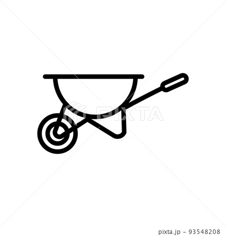 Illustration Vector Graphic of Wheelbarrow icon 93548208