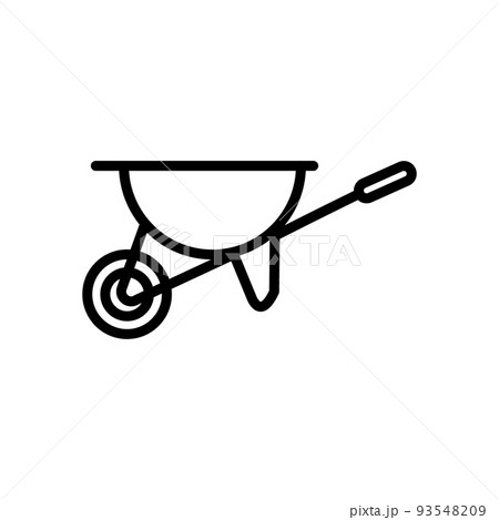 Illustration Vector Graphic of Wheelbarrow icon 93548209