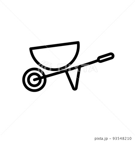 Illustration Vector Graphic of Wheelbarrow icon 93548210