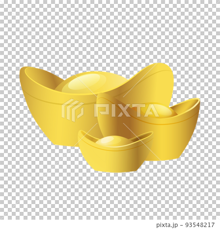 Chinese new year elements sycee ingot isolated 93548217