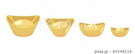 Different types and sizes gold chinese sycee ingot set 93548219