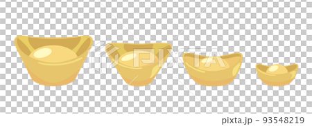 Different types and sizes gold chinese sycee ingot set 93548219