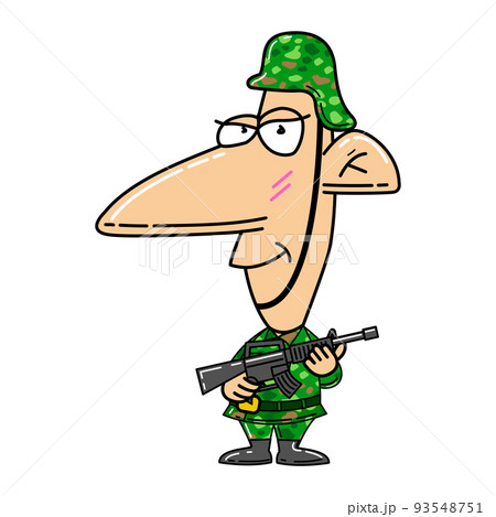 funny soldier cartoon