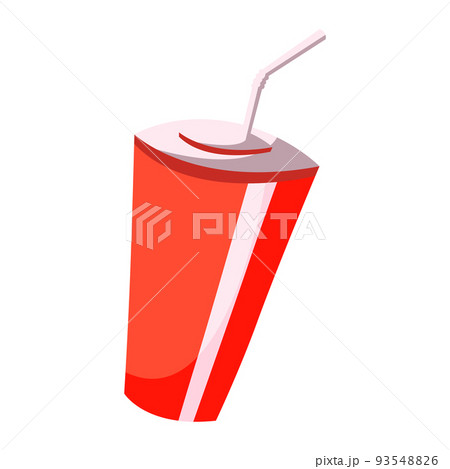 cute food of water container on cartoon version 93548826