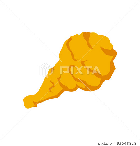 cute food of fried drumstick on cartoon version, 93548828