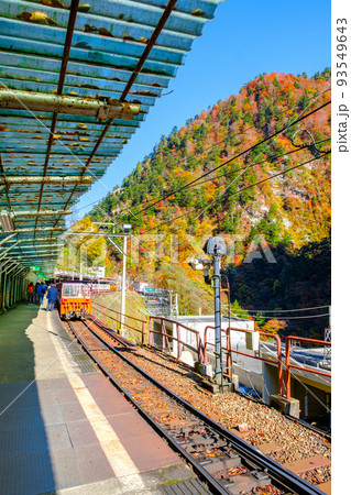 黒部峡谷トロッコ電車(秋):欅平駅 黒部峡谷トロッコ電車(秋):欅平駅 93549643