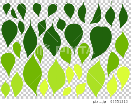 Simple leaf set - silhouette - - Stock Illustration [93551313] - PIXTA