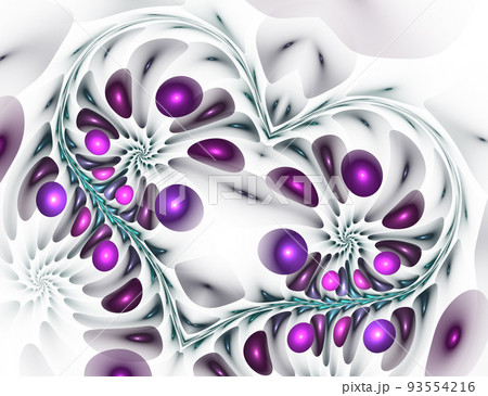 Imitation of a heart. Abstract fractal background. 93554216