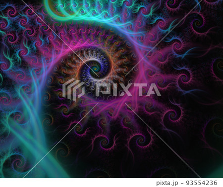Digital fractal art. 3d rendering. 93554236