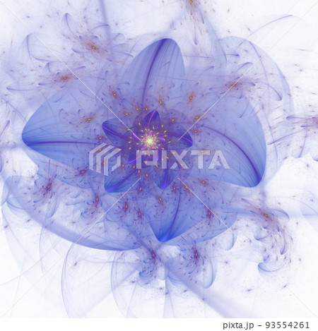Fantastic art floral Background. Curved abstract with leaves of flowers and lights 93554261