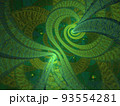 Aabstract neon swirling light rays multicolored. 93554281