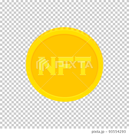 Coin engraved with NFT (non-fungible token)-image material for virtual currency and block chain 93554293