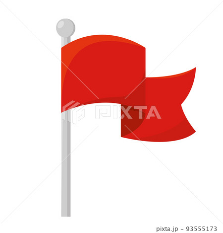 Isolated red flag marios videogame vector illustration 93555173