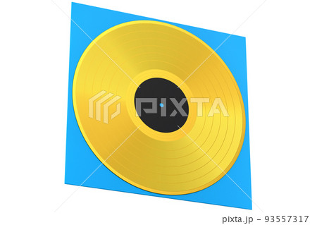 Black vinyl LP record with cover isolated on white background. Black vinyl LP record with cover isolated on white background. 93557317