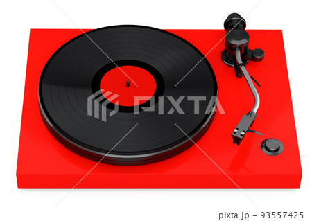 Vinyl record player or DJ turntable with retro...のイラスト素材 [93557425] - PIXTA