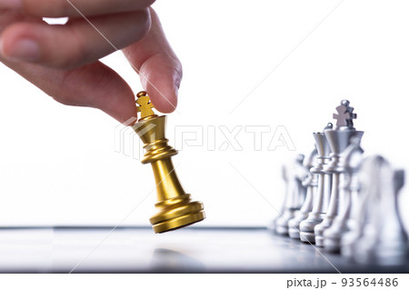Business woman play Chess to success. Leader use strategy game to challenge competitor with intelligence leadership power to move King to victory with management team idea battle to win, copy space Business woman play Chess to success. Leader use strategy game to challenge competitor with intelligence leadership power to move King to victory with management team idea battle to win, copy space 93564486
