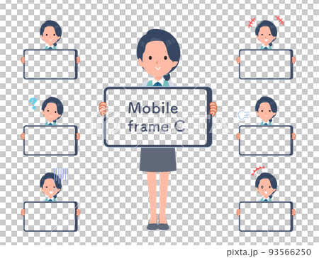 一套智能手機屏幕和女職員 一套智能手機屏幕和女職員 93566250