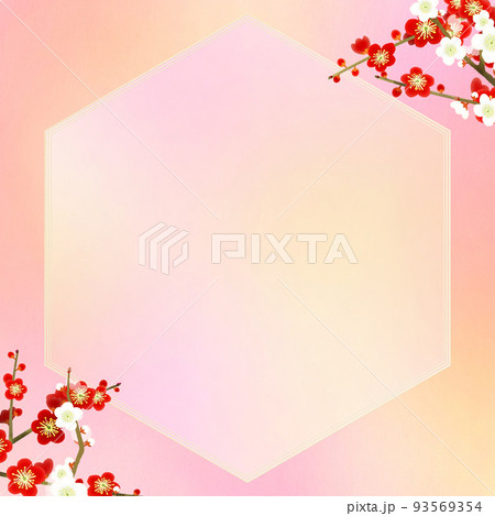 梅の花の和風背景 93569354