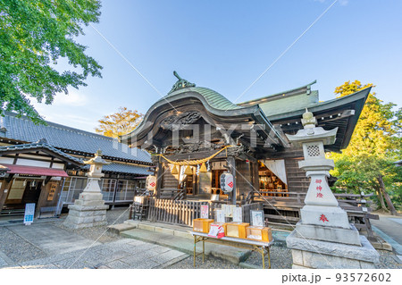 菊田神社　習志野の守護神　拝殿 93572602