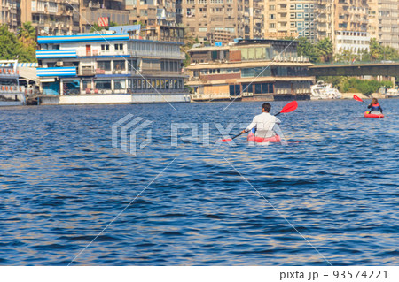 Kayaking on the Nile river in Cairo, Egypt Kayaking on the Nile river in Cairo, Egypt 93574221