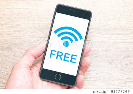 スマホとWIFIアイコン　 93577247