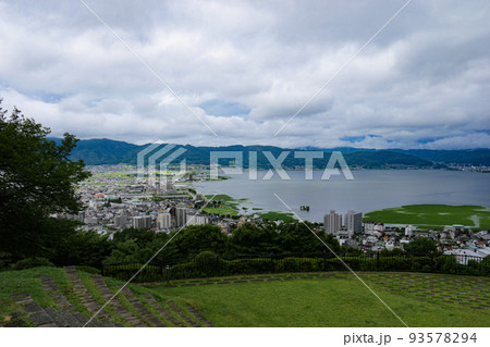 立石公園からの諏訪湖の絶景　長野県諏訪市　日本 93578294