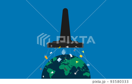 clean earth day. detroy the garbage from planet. vector illustration eps10 clean earth day. detroy the garbage from planet. vector illustration eps10 93580333