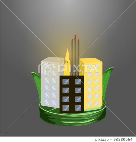 loy krathong festival building vector illustration eps10 93580664