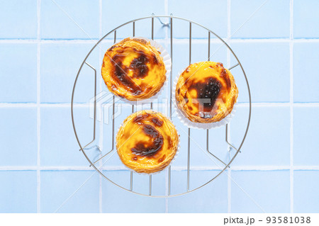 Traditional Portuguese dessert Pastel de nata 93581038