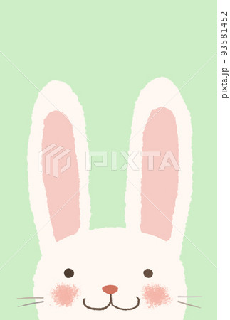 かわいいうさぎの年賀状 かわいいうさぎの年賀状 93581452