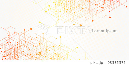 幾何学 抽象 オレンジ 黄色 科学 背景 幾何学 抽象 オレンジ 黄色 科学 背景 93585575