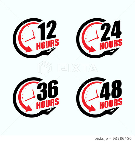 Happy hours black and red logo design Happy hours black and red logo design 93586456