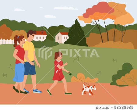 Family Activities Flat Background 93588939