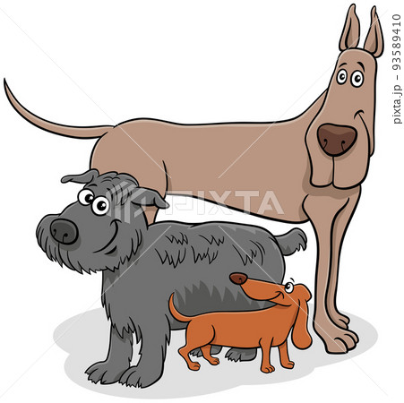 Big And Small Dog Cartoon