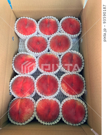 【長野県中野市】宅配便で送れる進物用モモ 93590187