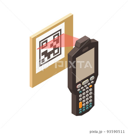 Isometric Qr Codeのイラスト素材 [93590511] - PIXTA