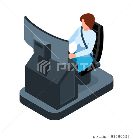 Isometric Driving Simulatorのイラスト素材 [93590532] - PIXTA