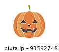 ハロウィン　かぼちゃ　ジャックオーランタンのイラスト 93592748