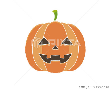 ハロウィン　かぼちゃ　ジャックオーランタンのイラスト 93592748