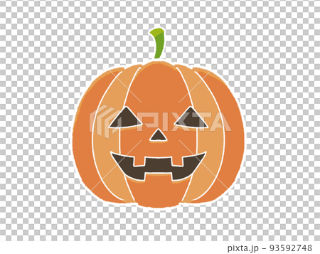 ハロウィン　かぼちゃ　ジャックオーランタンのイラスト 93592748