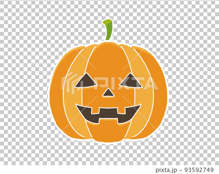 ハロウィン　かぼちゃ　ジャックオーランタンのイラスト 93592749