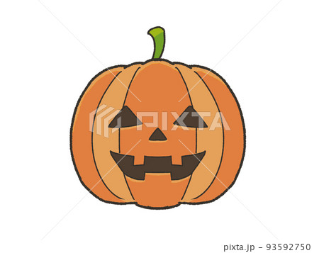 ハロウィン　かぼちゃ　ジャックオーランタンのイラスト 93592750