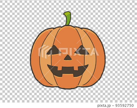 ハロウィン　かぼちゃ　ジャックオーランタンのイラスト 93592750