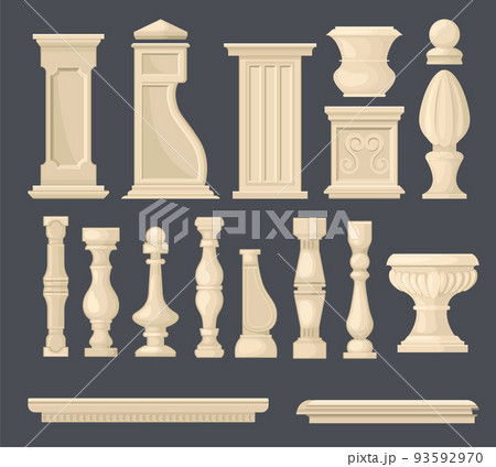 Medieval Balusters Column Set 93592970